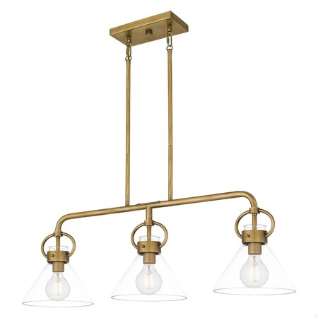 Quoizel Webster 3-Light Weathered Brass Island Light WBS136WS
